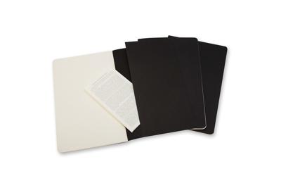Schrift moleskine 90x140mm blc 240pag zwart 3st