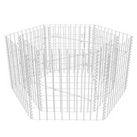 Gabion plantenbak verhoogd zeshoekig 100x90x50 cm - thumbnail