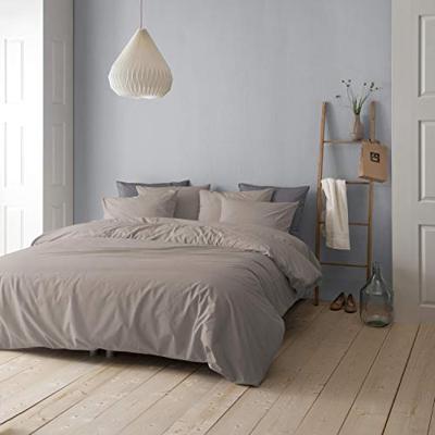 Cinderella dekbedovertrek Uni flanel - taupe - 200x200/220 cm