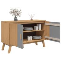 Dressoir OLDEN 114x43x73,5 cm massief grenenhout grijs en bruin - thumbnail