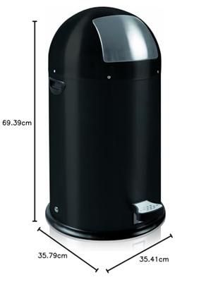 EKO afvalbak kickcan 33 l matzwart