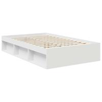 Bedframe met hoofdeinde Wit 120 x 200 cm Massief grenenhout - thumbnail