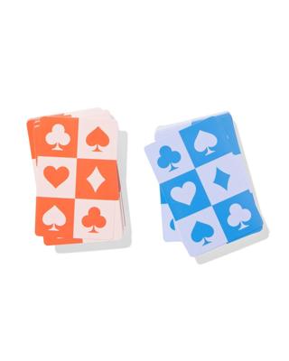 HEMA Speelkaarten 13x10cm blauw/oranje - 2 stuks