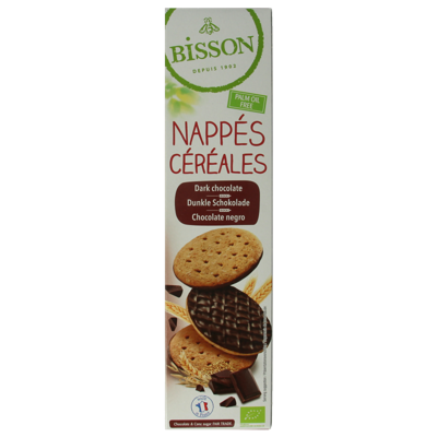 Bisson Pure chocolade frosted granenkoekjes bio 140 Gram