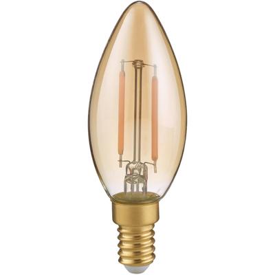 LED Filament Lamp E14 2W Amber Glas Warm Wit 2700K