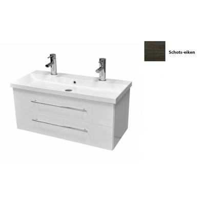 Onderkast Sanicare Q4 2.0 Twee Soft-Close Laden Chromen Greep 100x45 cm Schots-Eiken Sanicare Onderkast Sanicare Q4 2.0 Twee Soft-Close Laden Chromen Greep 100x45 cm Schots-Eiken Sanicare