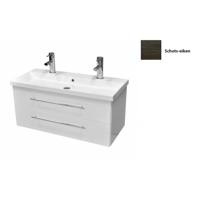 Onderkast Sanicare Q4 2.0 Twee Soft-Close Laden Chromen Greep 100x45 cm Schots-Eiken Sanicare - thumbnail