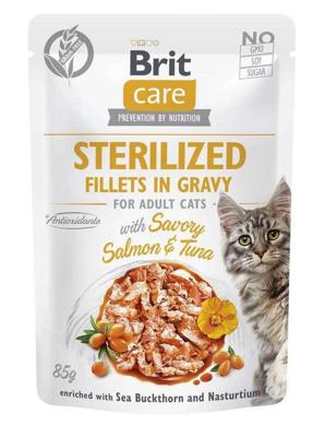 BRIT Care Cat Sterilized Salmon&Tuna Pouch - katten natvoer - 85 g