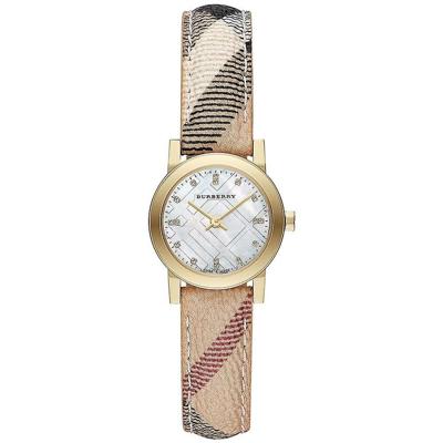 Horlogeband Burberry BU9226 Leder Multicolor 14mm