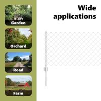 VidaXL Hek met paal zilver 0,6 x 25 m staal - thumbnail