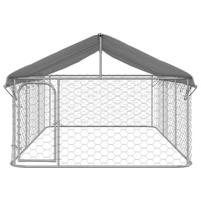 VidaXL Hondenkennel voor buiten met dak 400x200x150 cm