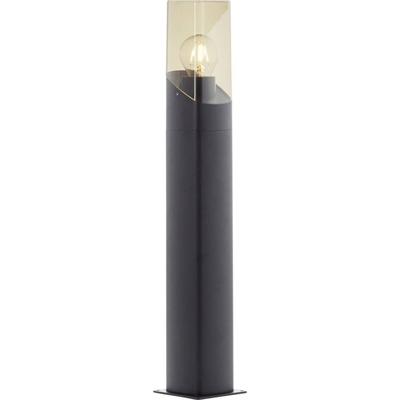 Brilliant Zwarte staande lampMinou met smoke glas - 44312/93