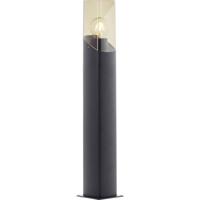 Brilliant Zwarte staande lampMinou met smoke glas - 44312/93 - thumbnail