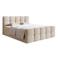 NADUVI Collection Chloe Boxspring met Opbergvak 140 x 200 cm - Bouclé - Ivoor - thumbnail