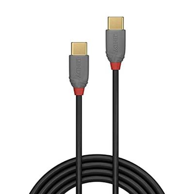 LINDY 36872 2 m USB 2.0 type C kabel 3A, antraciet