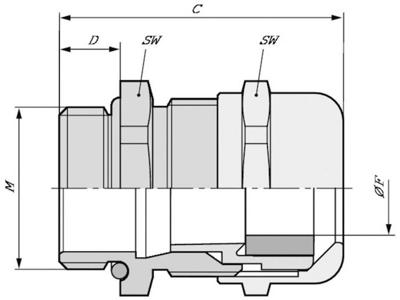 LAPP 53112115 Wartel M16 Messing Messing 50 stuk(s)
