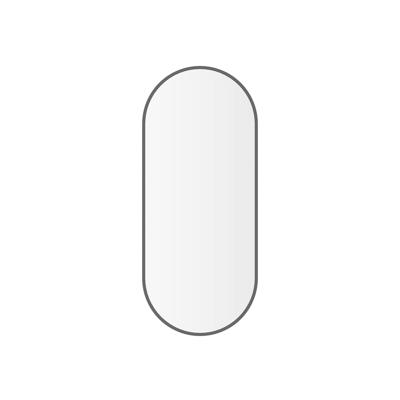 Spiegel BWS Reming Met Lijst Ovaal 30x70 cm Gunmetal