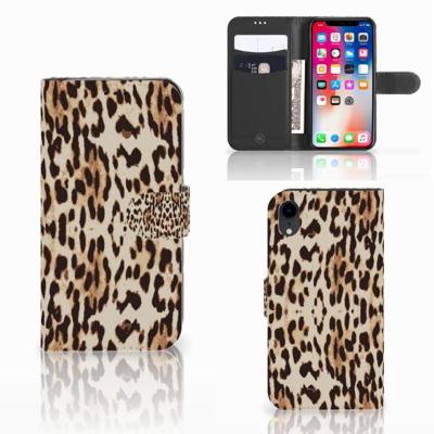 Apple iPhone Xr | Telefoonhoesje | Met pasjeshouder | Leopard