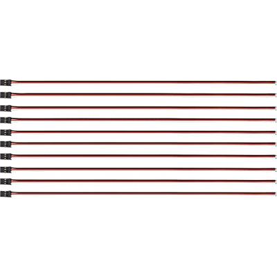 Reely Servo Stekkerkabel [1x JR-bus - 1x Open kabeleinde] 30.00 cm 0.14 mm² Plat 10 stuk(s)