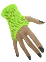 Nethandschoen kort vingerloos fluor groen - thumbnail