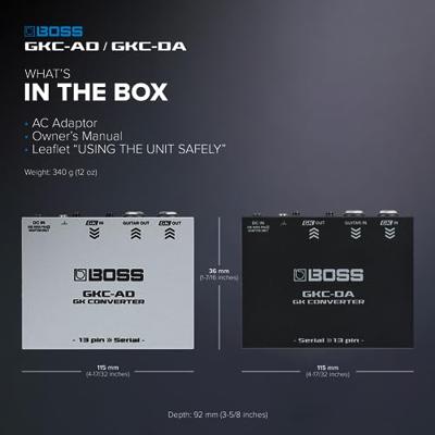 Boss GKC-AD Guitar Synth Converter 13-pin GK plug naar Serial GK