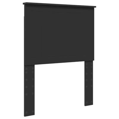 Bedframe met hoofdeinde Zwart 75 x 190 cm Massief grenenhout