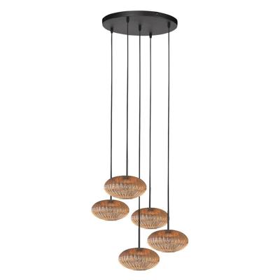 Steinhauer HanglampHaloSwap 5-lichts amber glas - 4383ZW