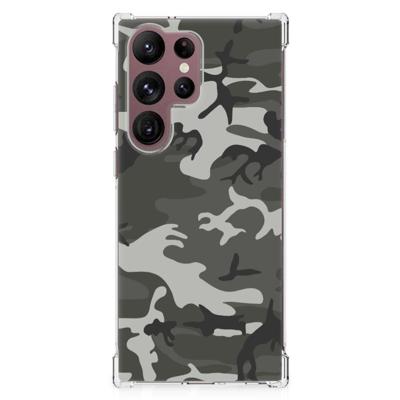 Samsung Galaxy S23 Ultra Doorzichtige Silicone Hoesje Army Light Samsung Galaxy S23 Ultra Doorzichtige Silicone Hoesje Army Light
