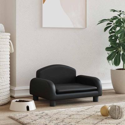 Hondenmand 50x40x30 cm kunstleer zwart Hondenmand 50x40x30 cm kunstleer zwart