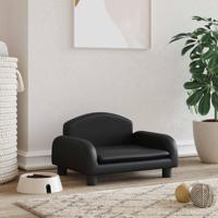 Hondenmand 50x40x30 cm kunstleer zwart - thumbnail