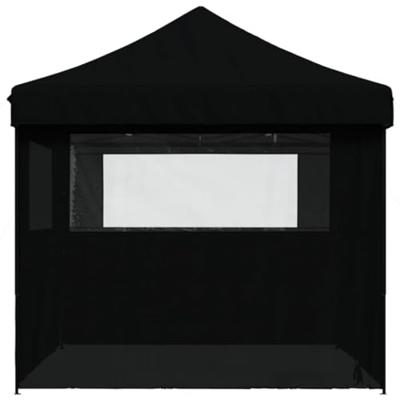Partytent inklapbaar pop-up met 4 zijwanden zwart Partytent inklapbaar pop-up met 4 zijwanden zwart