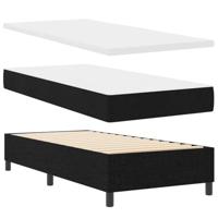 Boxspringbed met matras stof zwart 100x200 cm - thumbnail