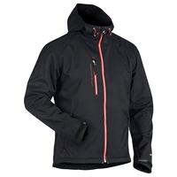 Blåkläder Softshell Jack 4949 | Zwart/Rood | Maat M - 7330509471197 - thumbnail