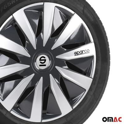 4-Delige Sparco Wieldoppenset Lazio 16-inch grijs/zilver SP1691GRSV