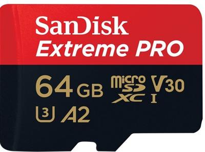 SanDisk Extreme Pro MicroSDXC 64GB+SD Adapter A2