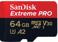 SanDisk Extreme Pro MicroSDXC 64GB+SD Adapter A2 - thumbnail