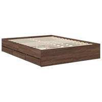 Bedframe met lade Bruine eik 150 x 200 cm Geconstrueerd hout - thumbnail