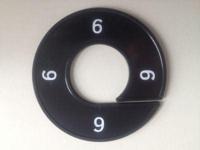 Maatring 9cm zwart/wit 6 - thumbnail