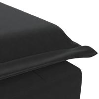 Massage chaise longue met bolster fluweel zwart - thumbnail