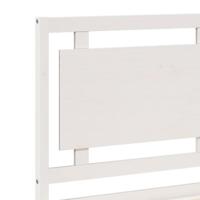 Bedframe extra lang zonder matras massief hout wit 160x210 cm - thumbnail