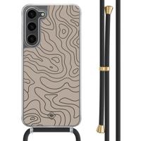 Samsung Galaxy S23 Plus hoesje met zwart koord - Abstract lines - thumbnail