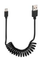 Lampa Kabel Lampa Krulkabel USB-C 1 Meter Zwart - thumbnail