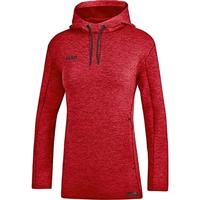 JAKO 6729D Sweater Met Kap Premium Basics Dames - Rood Gemeleerd - 44 - thumbnail