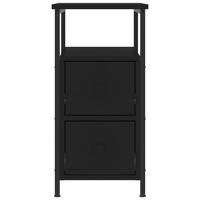 Nachtkastjes 2 st 30x60x60 cm bewerkt hout zwart - thumbnail