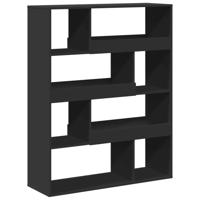 Boekenkast 100x33x125,5 cm bewerkt hout zwart - thumbnail