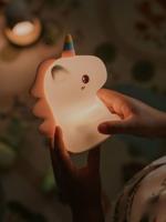 Oplaadbaar nachtlampje eenhoorn wit - thumbnail