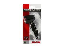 Simson voorvorkkoplamp zwart luminous naafdynamo op kaart