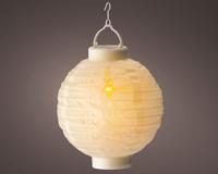 Led solar lantaarn nylon d20h23 wit - thumbnail