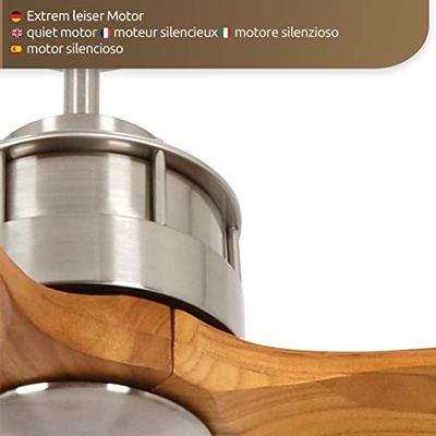 Beacon Houten plafondventilator met RVSAirfusion Akmani Ø 152cm - 210506