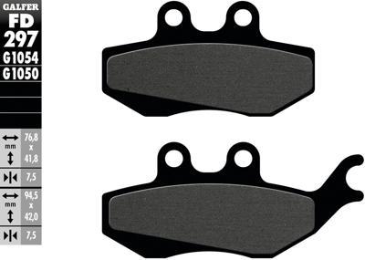 GALFER remblokken "fd297" brake pad fd297 g1054 organic standard